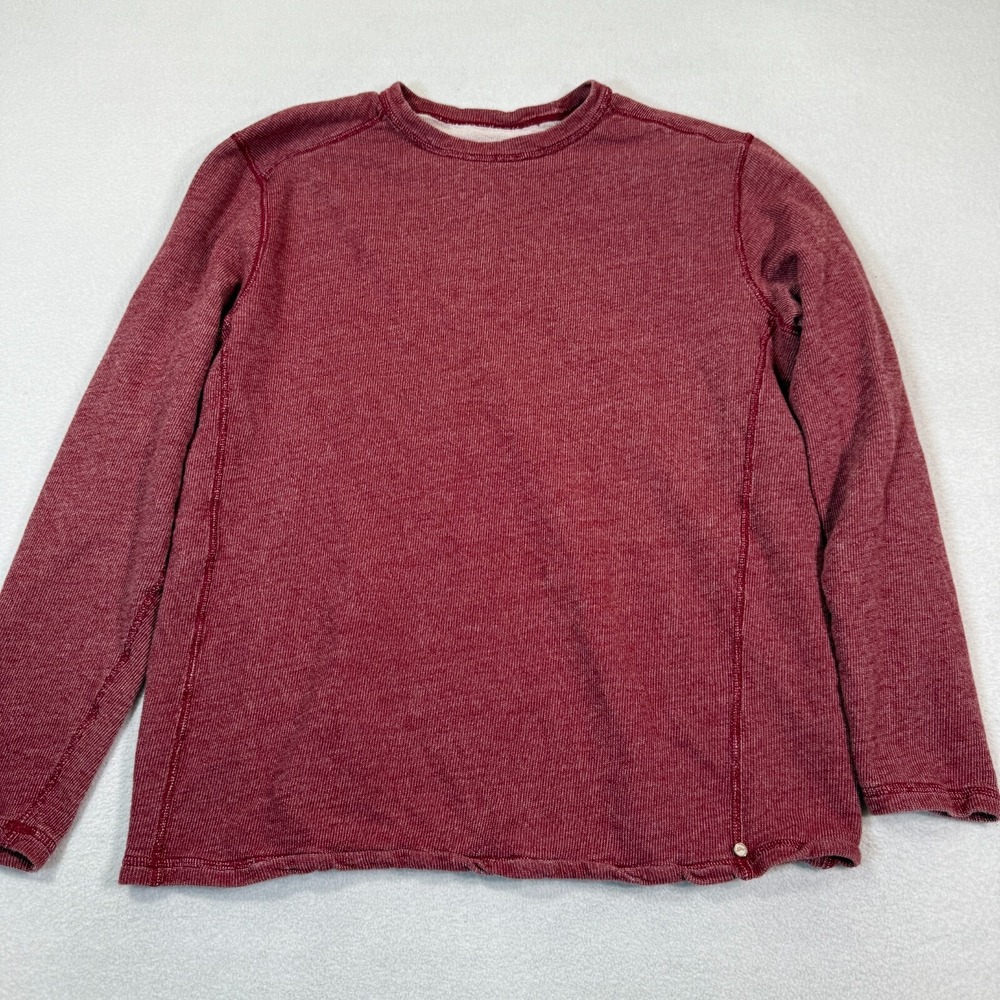 Tommy Bahama Sweater Mens L Large Rich Red Sea Spray Crew Neck Terry Cotton - Picture 1 of 6